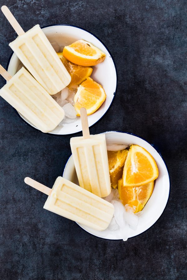 Vegan creamsicle popsicles | Eat Good 4 Life