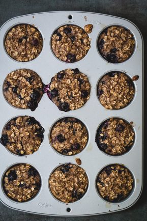 High protein baked blueberry cups | Eat Good 4 Life
