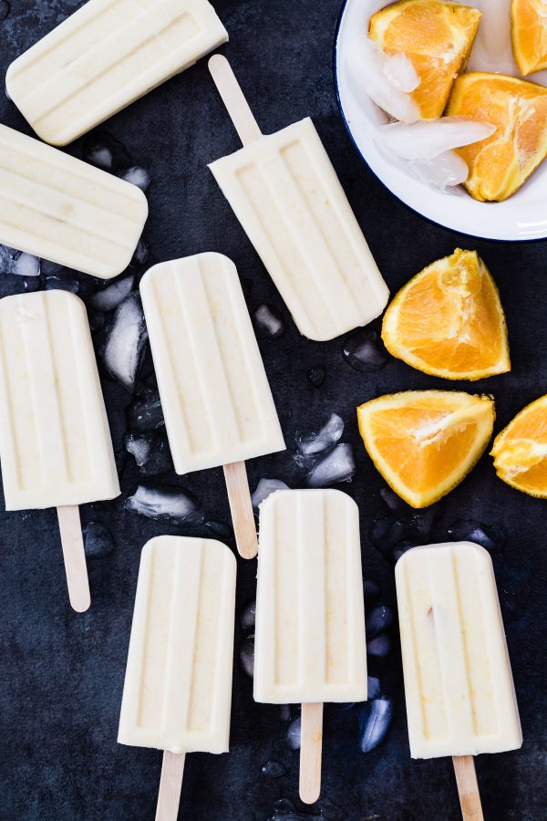 Vegan creamsicle popsicles | Eat Good 4 Life