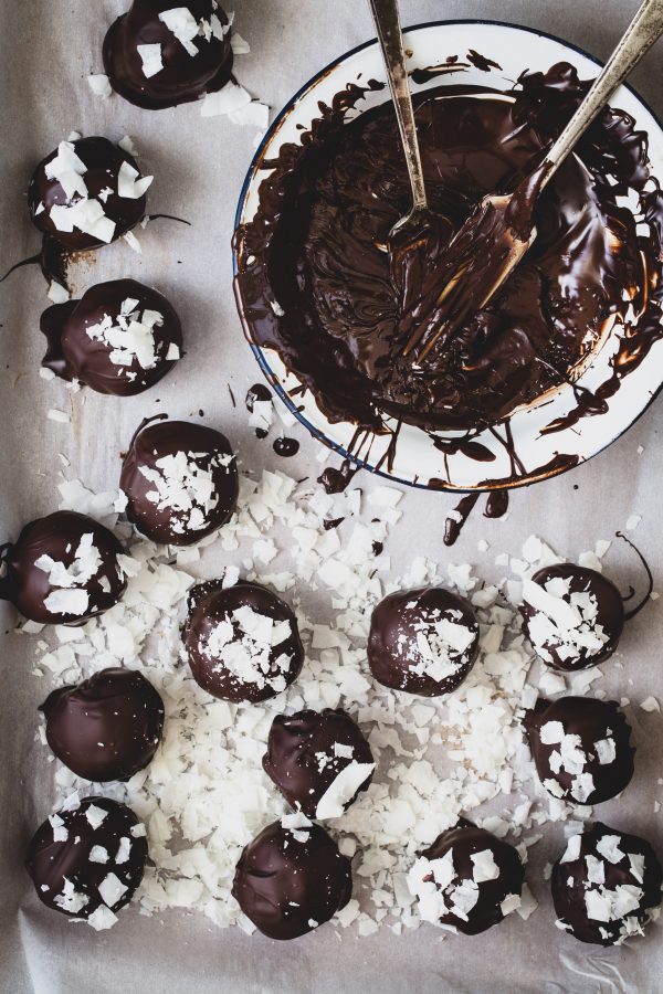Dark Chocolate Mint Coconut Truffles Eat Good 4 Life