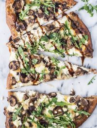 Caramelize mushroom arugula pizza | Eat Good 4 Life