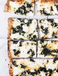 Whole wheat spinach goat cheese pizza | Eat Good 4 Life