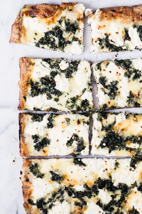 Whole wheat spinach goat cheese pizza | Eat Good 4 Life