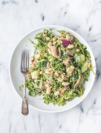 High protein white bean arugula salad | Eat Good 4 Life