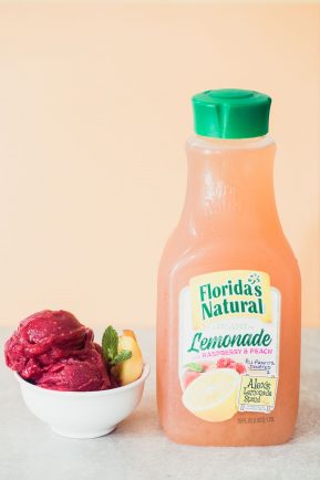 raspberry peach lemonade sorbet | Eat Good 4 Life