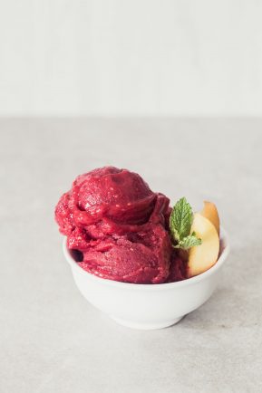 raspberry peach lemonade sorbet | Eat Good 4 Life