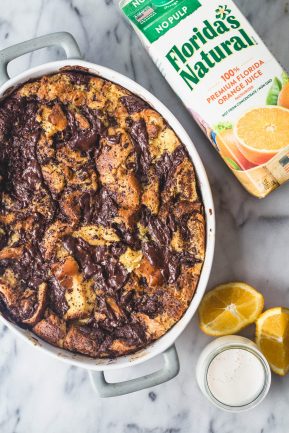 eat good 4 life | Dark chocolate orange bread pudding